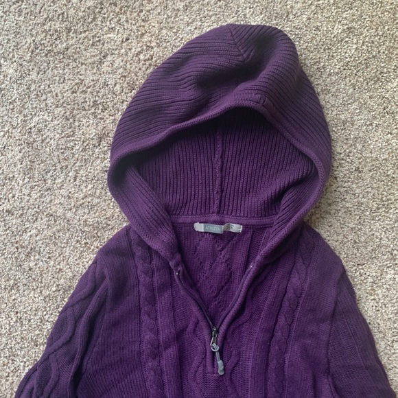 Purple Athleta Sweater Hooded Dress Size Medium - Picture 3 of 6